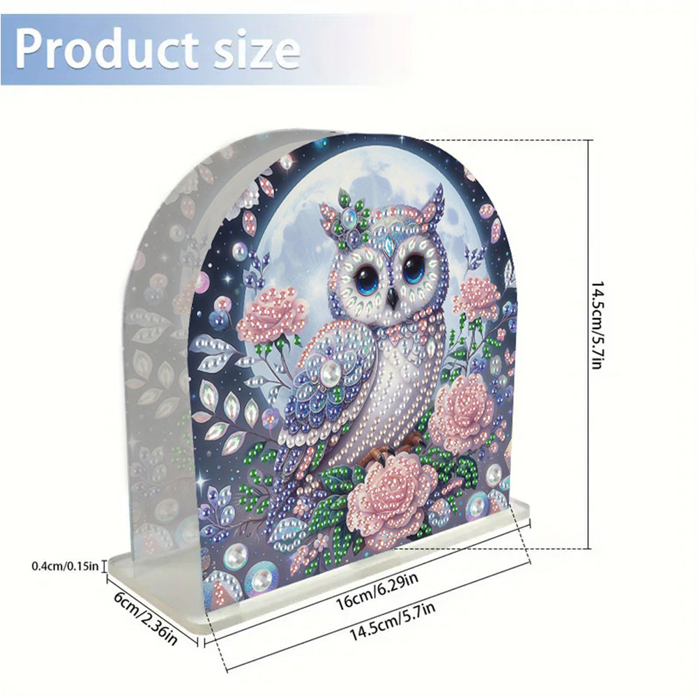 Acrylic Owl Diamond Painting Napkin Rack Diamond Painting Paper Towel Holder