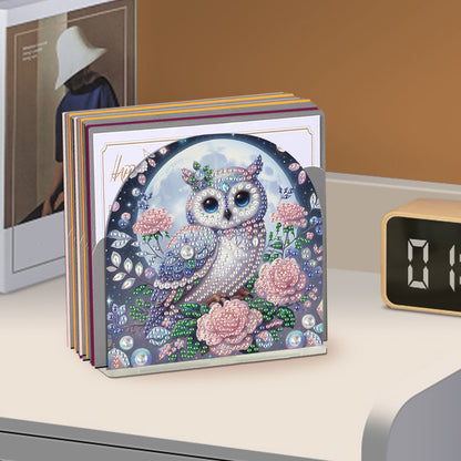 Acrylic Owl Diamond Painting Napkin Rack Diamond Painting Paper Towel Holder