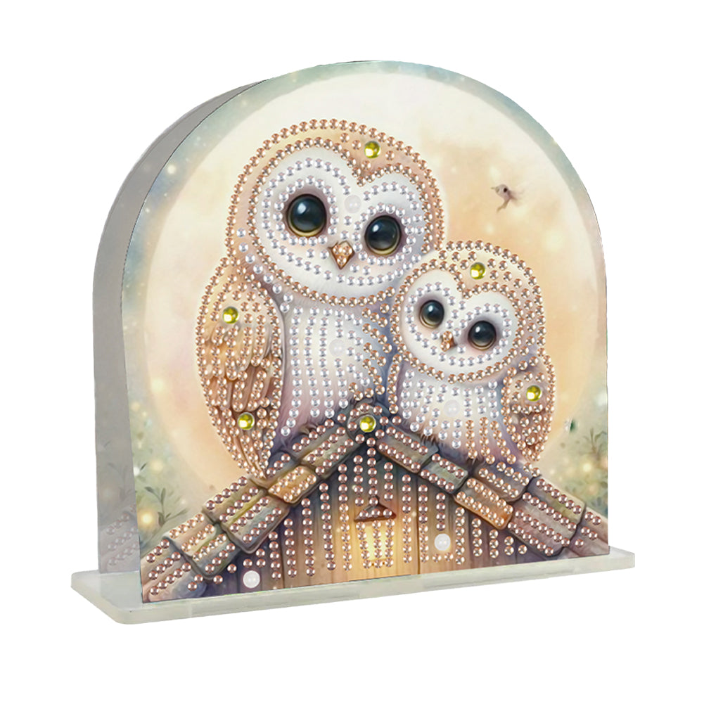 Acrylic Owl Diamond Painting Napkin Rack Diamond Art Paper Towel Holder