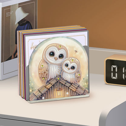 Acrylic Owl Diamond Painting Napkin Rack Diamond Art Paper Towel Holder