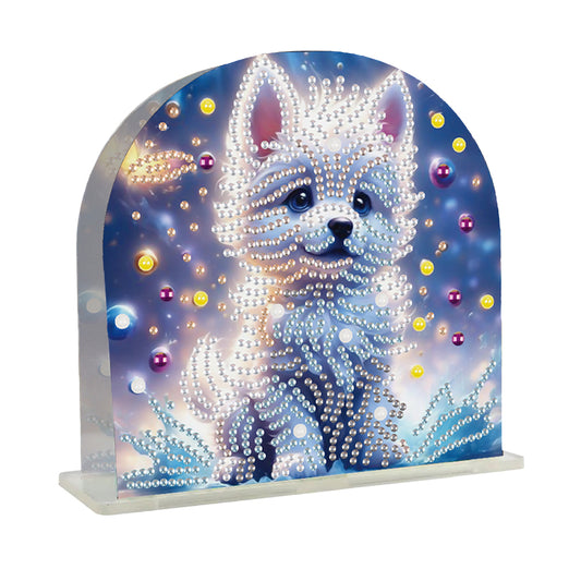 Acrylic Puppy Diamond Painting Napkin Rack Diamond Art Paper Towel Holder