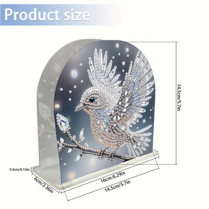 Acrylic Bird Diamond Painting Napkin Rack Diamond Art Paper Towel Holder