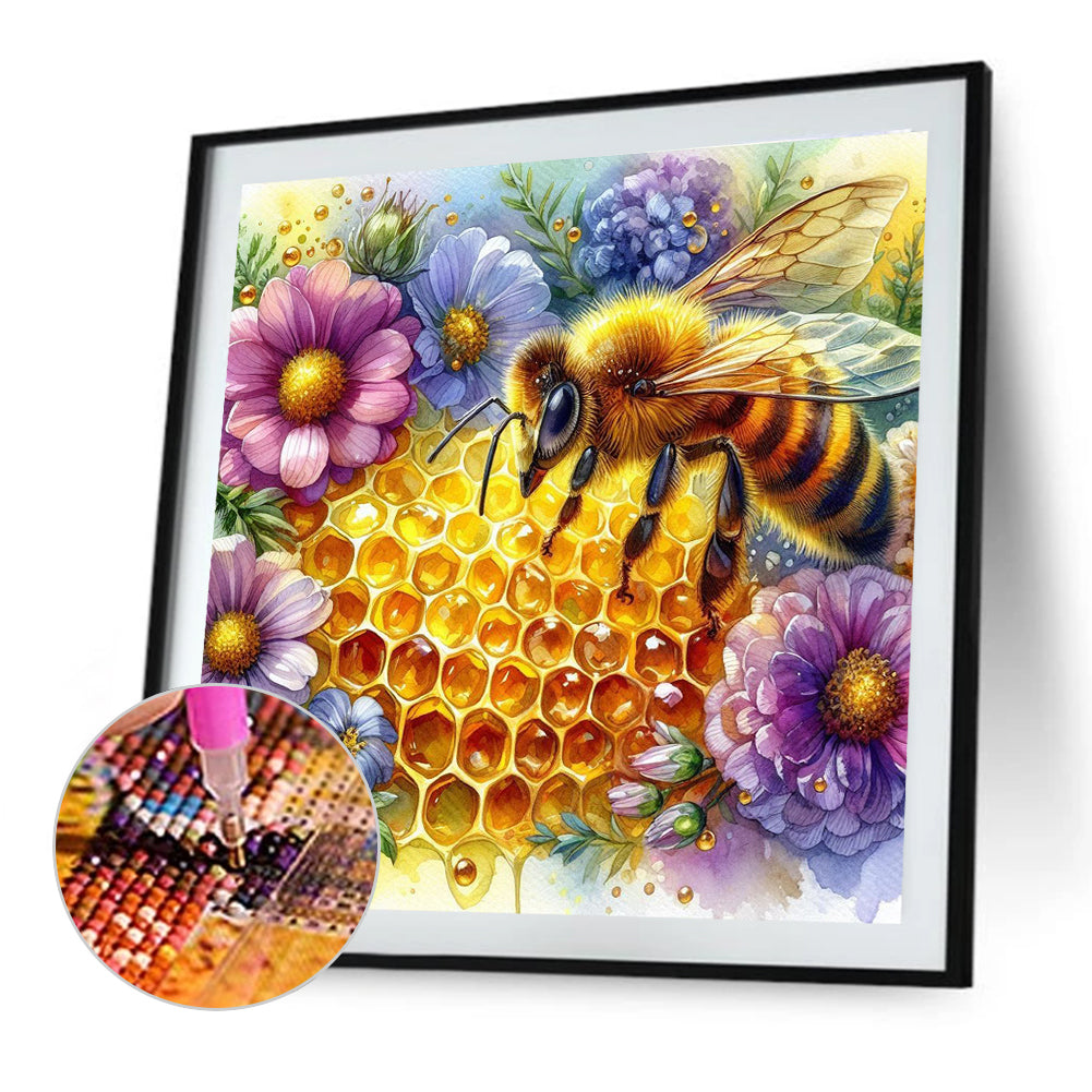 Honey Bee - Full Round Drill Diamond Painting 40*40CM