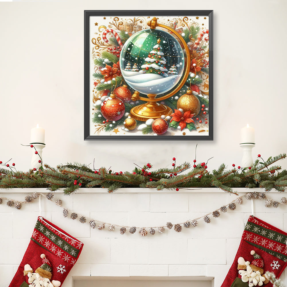 Christmas Tree Globe - Full Round Drill Diamond Painting 40*40CM