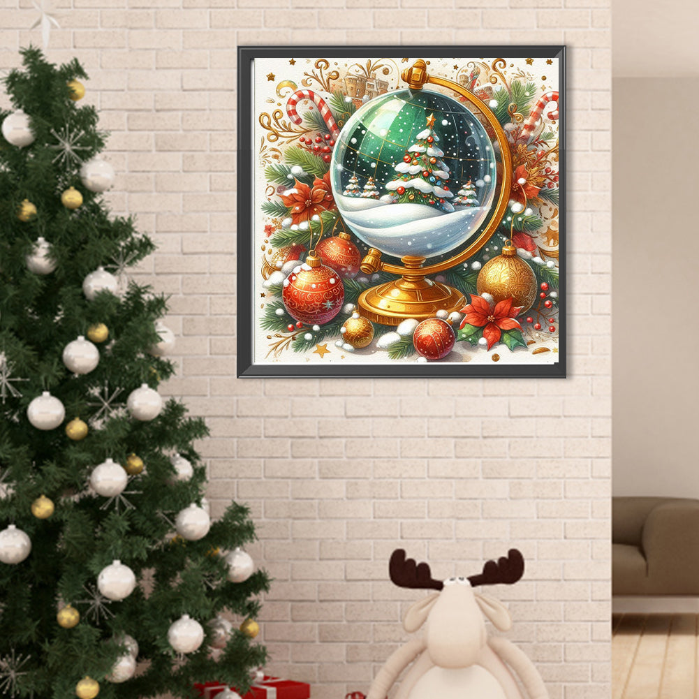 Christmas Tree Globe - Full Round Drill Diamond Painting 40*40CM