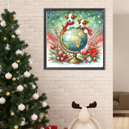 Christmas Globe Jack Russell Terrier - Full Round Drill Diamond Painting 40*40CM