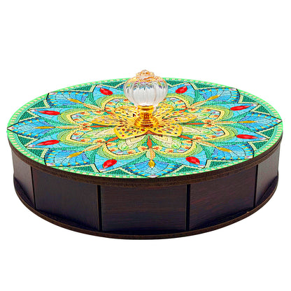 Mandala Diamond Painting Storage Box Wooden Organizer Case for Art Crafts