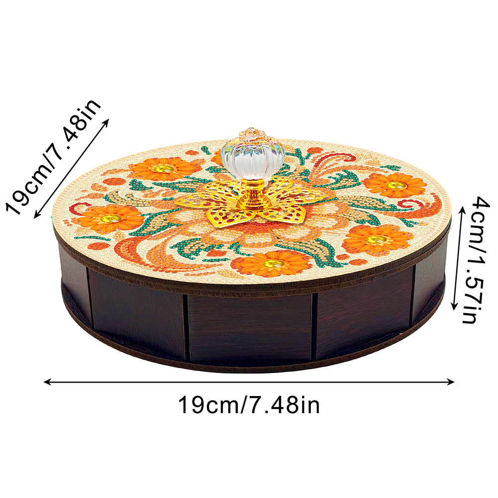 Mandala Diamond Painting Storage Box Wooden Organizer Case for Art Crafts