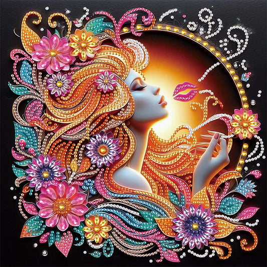 Beauty - Partial Special-Shaped Drill Diamond Painting 30*30CM