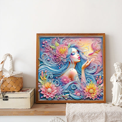 Beauty - Partial Special-Shaped Drill Diamond Painting 30*30CM