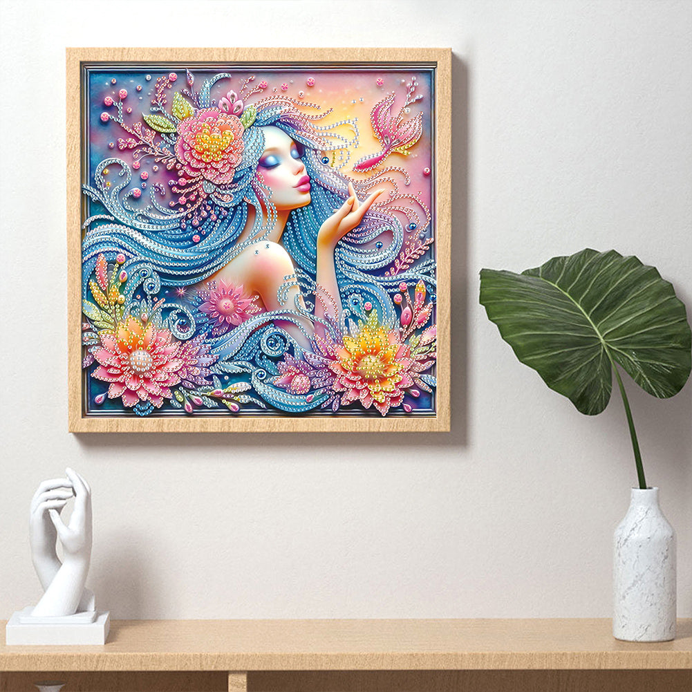 Beauty - Partial Special-Shaped Drill Diamond Painting 30*30CM