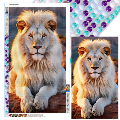 Lion - Full Round Drill Diamond Painting 40*70CM