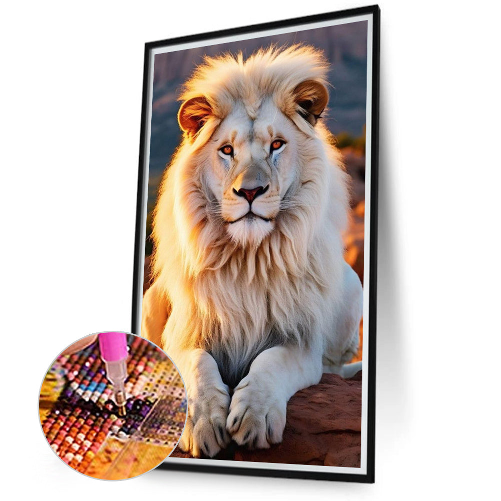 Lion - Full Round Drill Diamond Painting 40*70CM