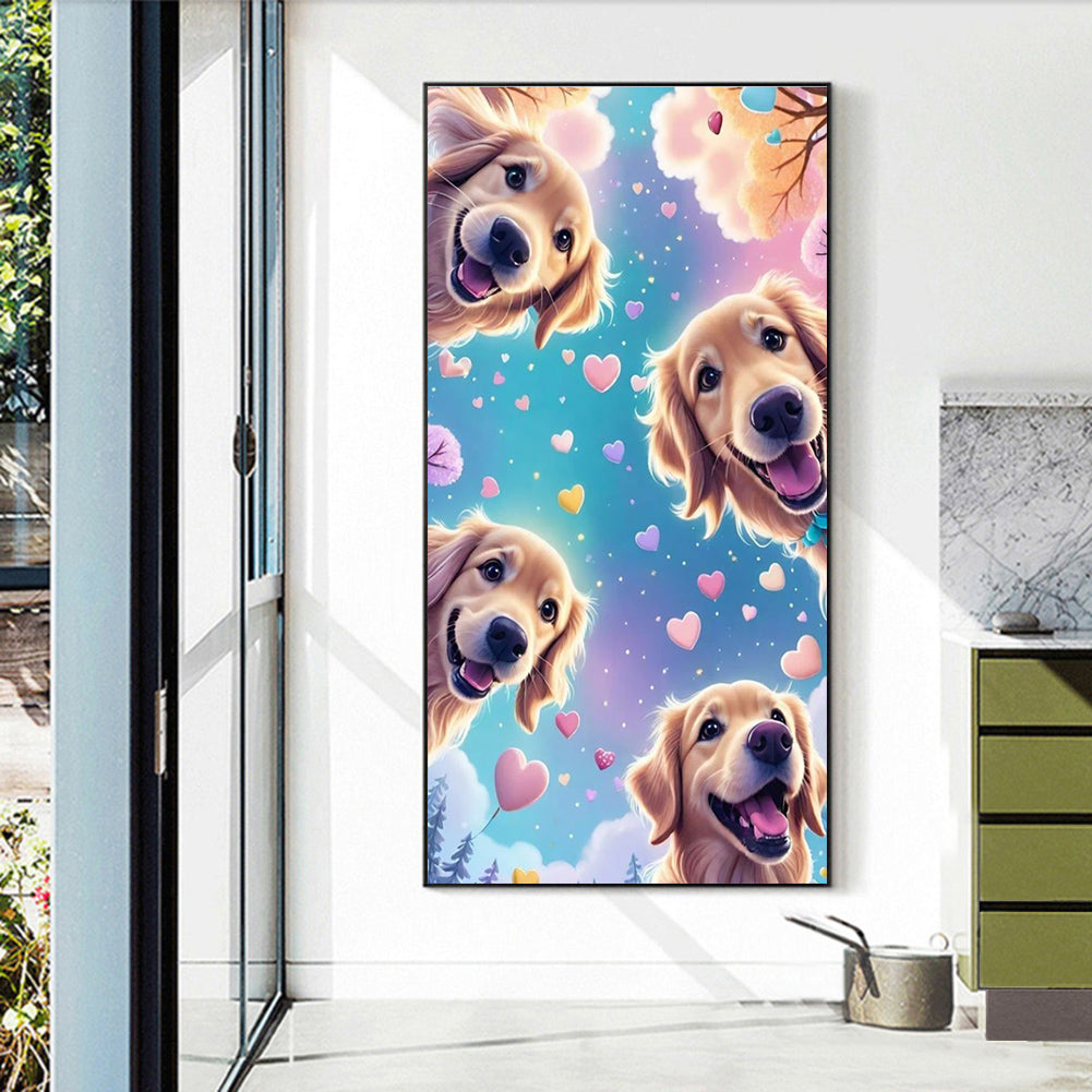 Love Puppy - Full Round Drill Diamond Painting 40*70CM