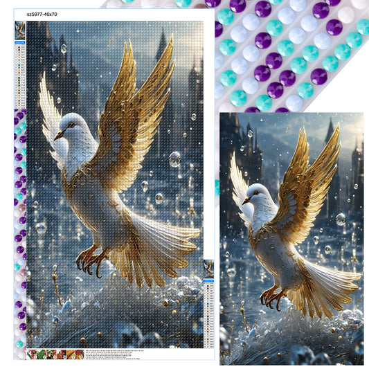 Metal Bird On Water - Full Round Drill Diamond Painting 40*70CM