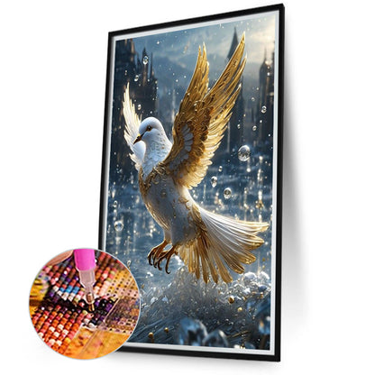 Metal Bird On Water - Full Round Drill Diamond Painting 40*70CM