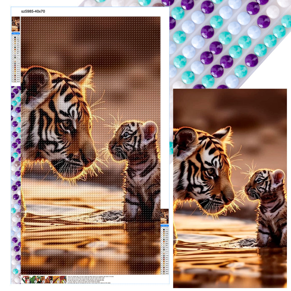 Sea Tiger - Full Round Drill Diamond Painting 40*70CM