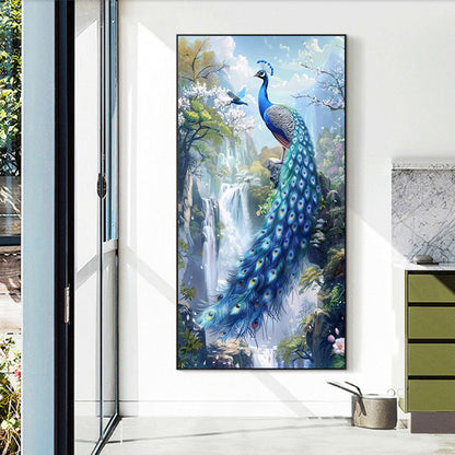 Peacock - Full Round Drill Diamond Painting 40*70CM