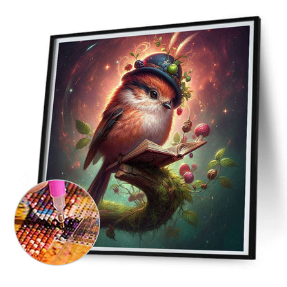 Bird Wearing A Hat - Full AB Square Drill Diamond Painting 30*30CM