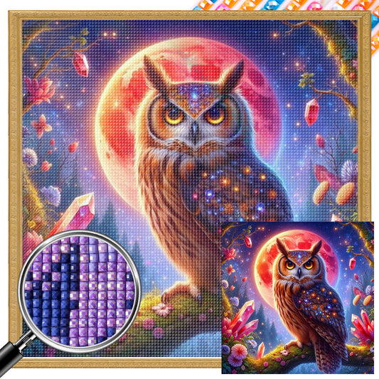 Owl - Full AB Square Drill Diamond Painting 30*30CM