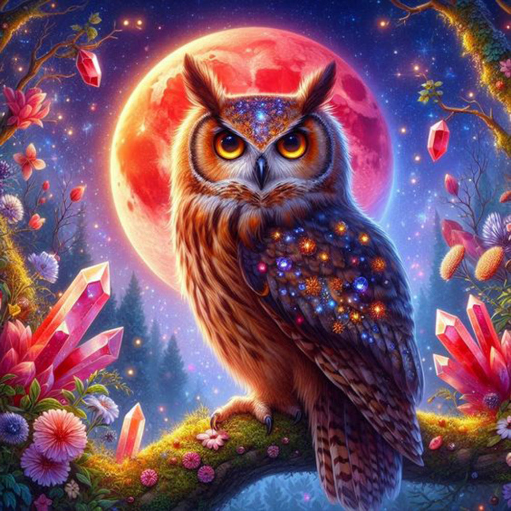 Owl - Full AB Square Drill Diamond Painting 30*30CM