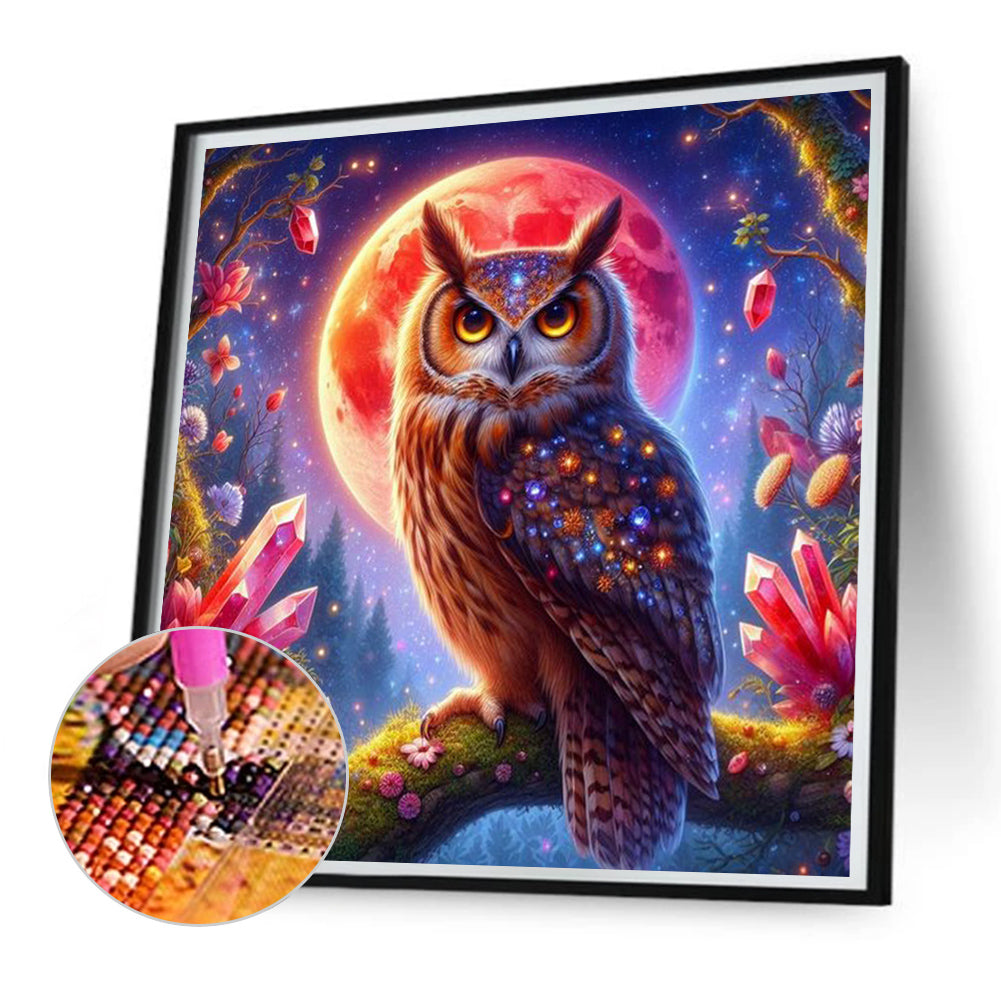 Owl - Full AB Square Drill Diamond Painting 30*30CM