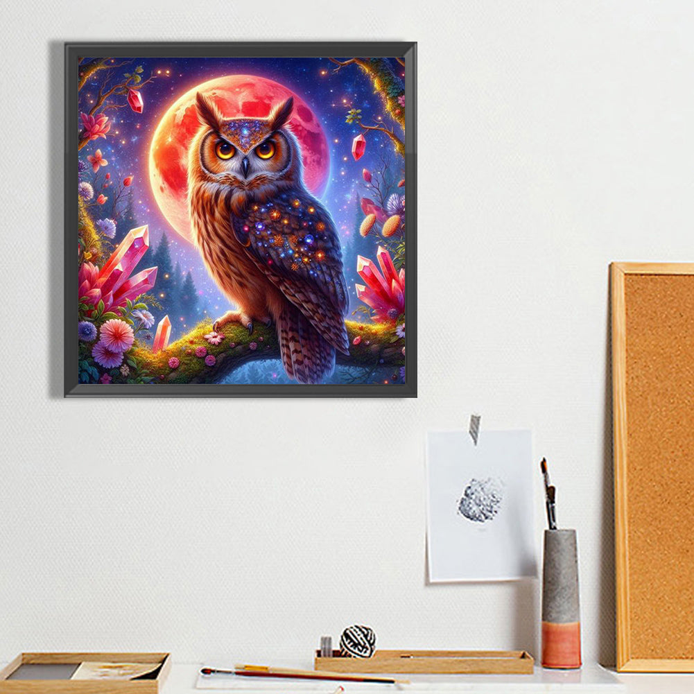 Owl - Full AB Square Drill Diamond Painting 30*30CM