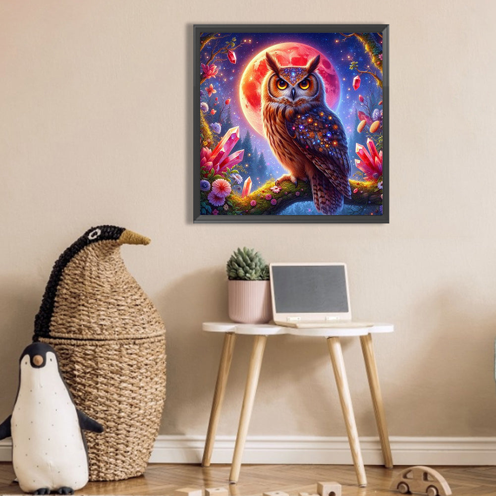 Owl - Full AB Square Drill Diamond Painting 30*30CM