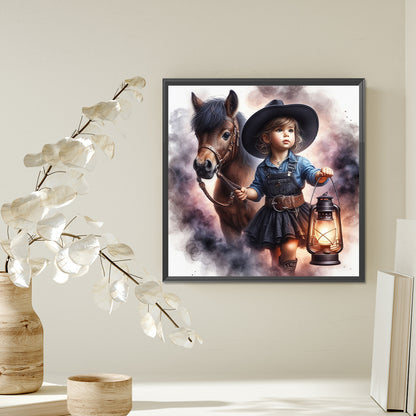 Cowboy Kid - Full AB Square Drill Diamond Painting 40*40CM