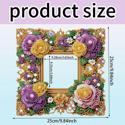 Acrylic Special Shape Flower Diamond Painting Picture Frame for Home Office