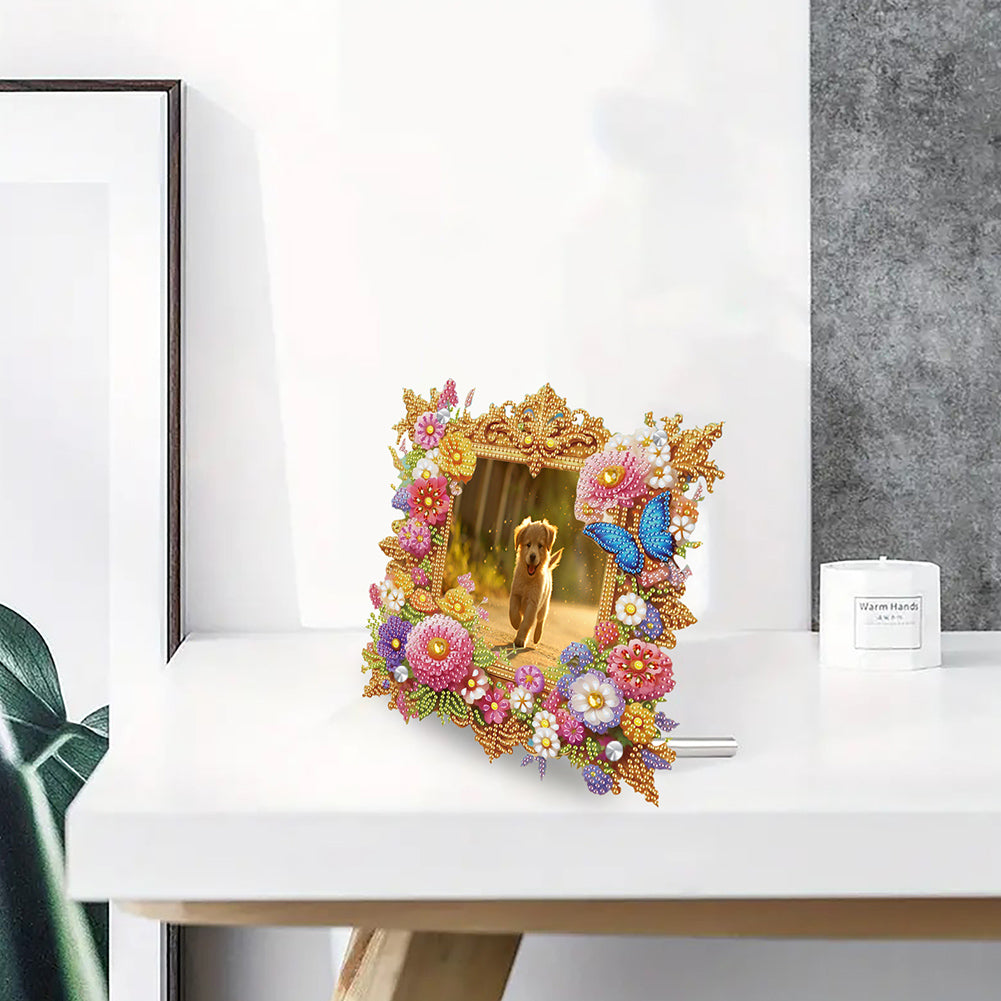 Acrylic Special Shape Flower Diamond Painting Picture Frame for Home Office