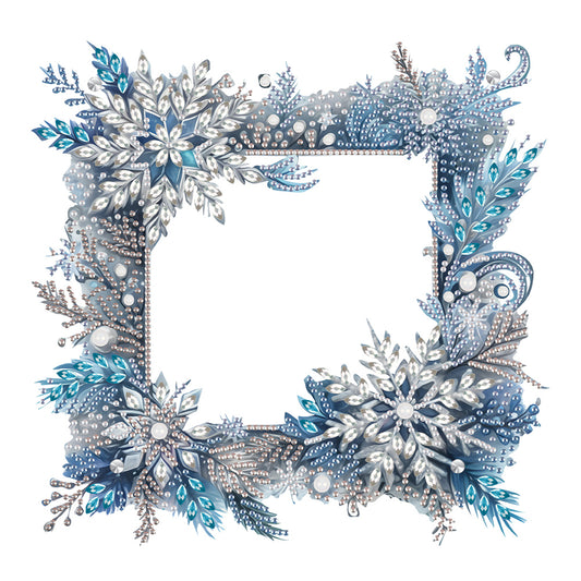 Acrylic Special Shape Snowflake Diamond Painting Picture Frame for Home Office