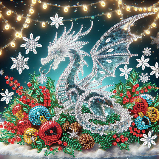 Christmas Pterosaur - Partial Special-Shaped Drill Diamond Painting 30*30CM