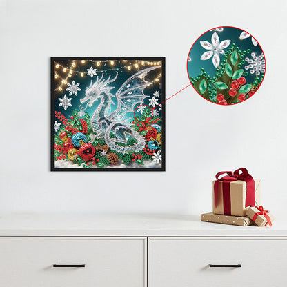 Christmas Pterosaur - Partial Special-Shaped Drill Diamond Painting 30*30CM