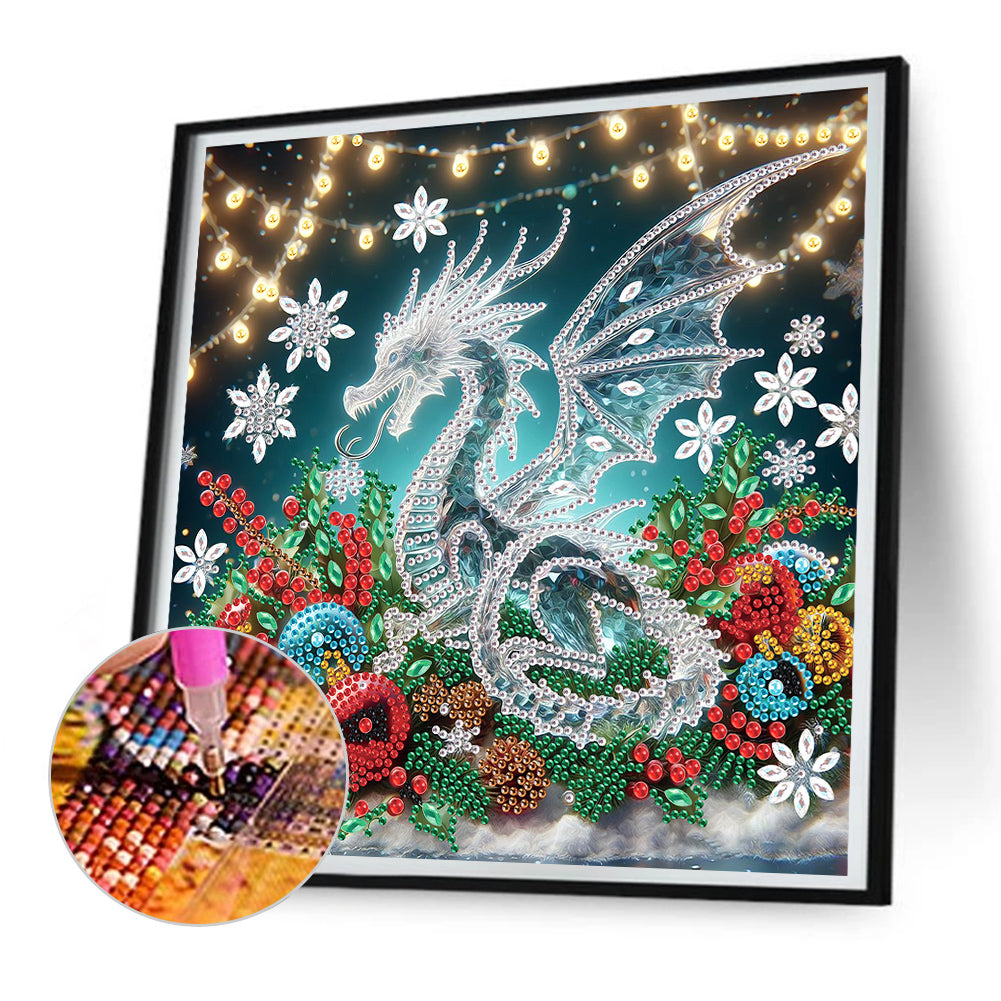 Christmas Pterosaur - Partial Special-Shaped Drill Diamond Painting 30*30CM