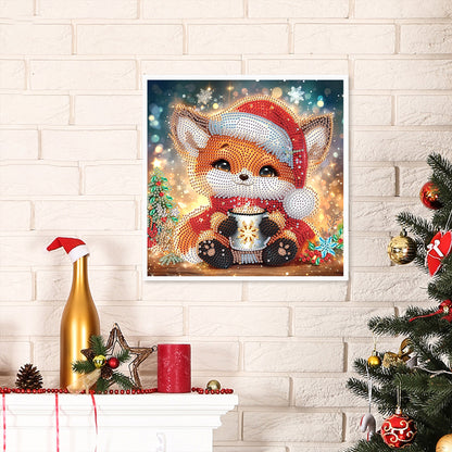 Christmas Fox - Partial Special-Shaped Drill Diamond Painting 30*30CM