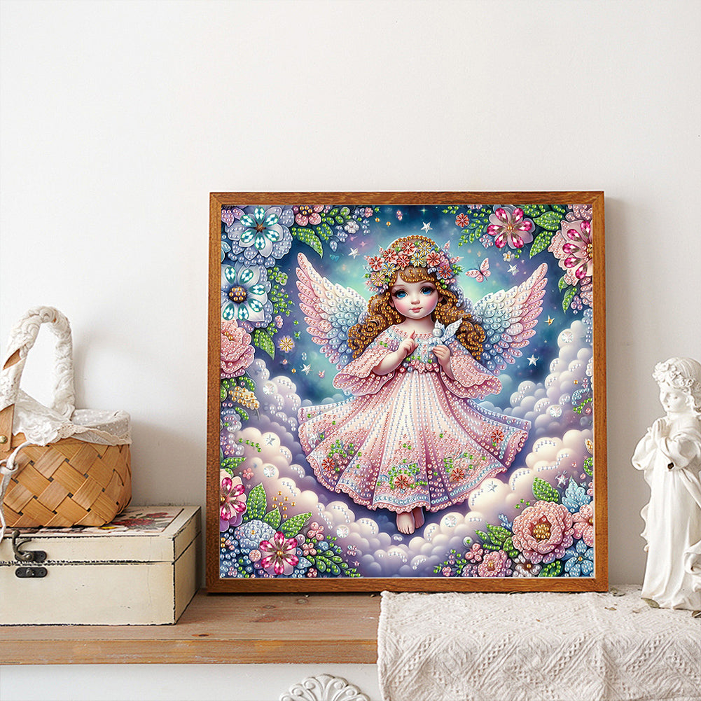 Angel - Partial Special-Shaped Drill Diamond Painting 30*30CM
