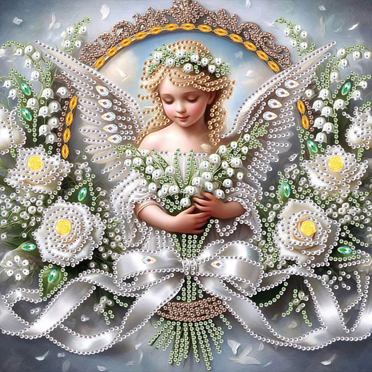 Angel - Partial Special-Shaped Drill Diamond Painting 30*30CM