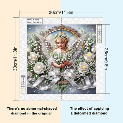 Angel - Partial Special-Shaped Drill Diamond Painting 30*30CM