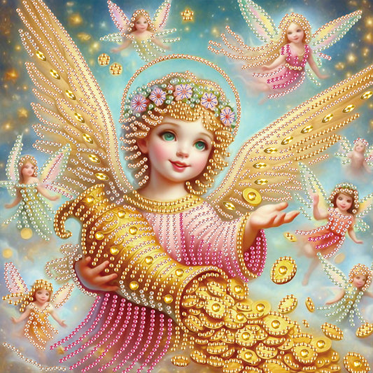 Angel - Partial Special-Shaped Drill Diamond Painting 30*30CM