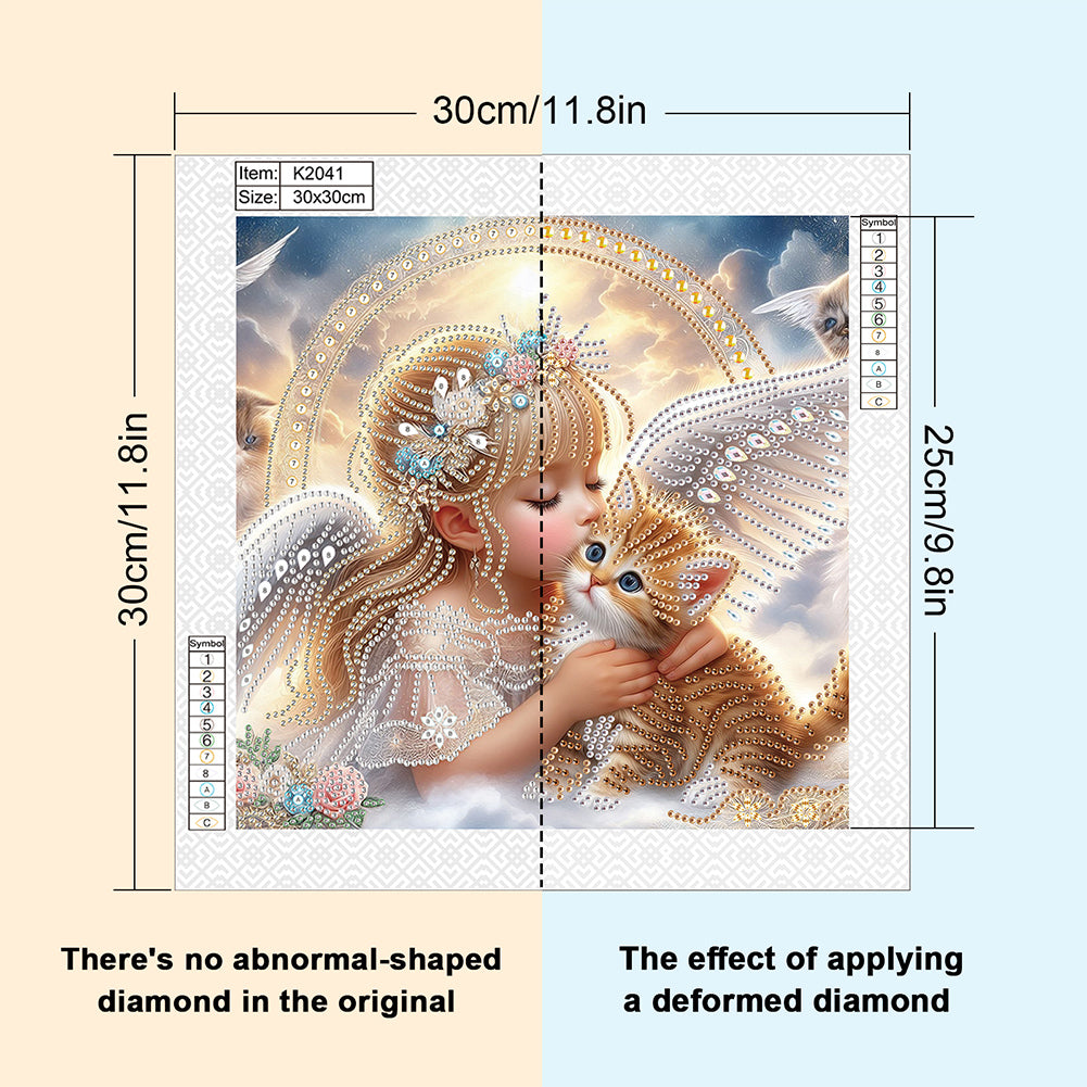 Angel - Partial Special-Shaped Drill Diamond Painting 30*30CM