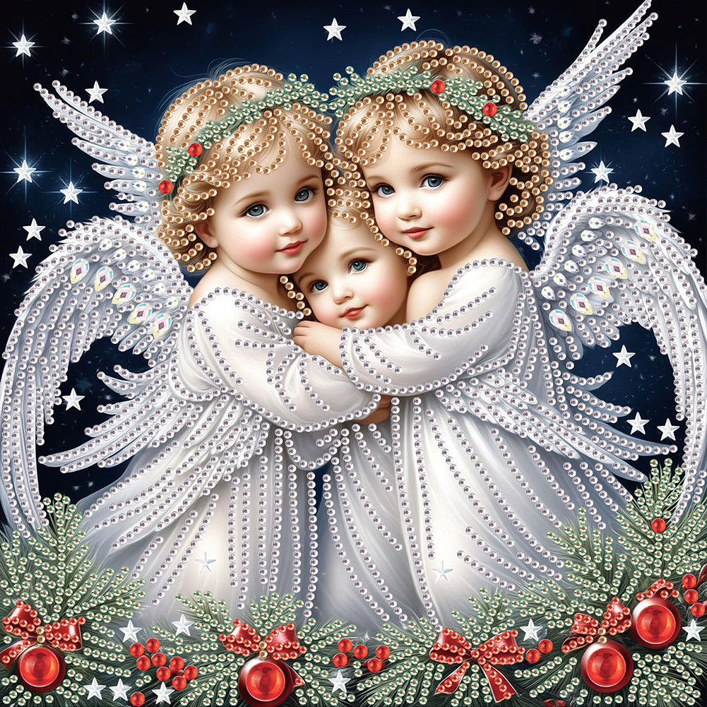 Angel - Partial Special-Shaped Drill Diamond Painting 30*30CM