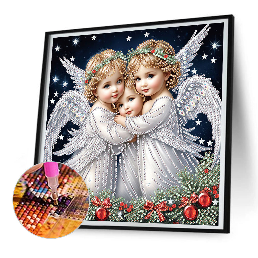 Angel - Partial Special-Shaped Drill Diamond Painting 30*30CM