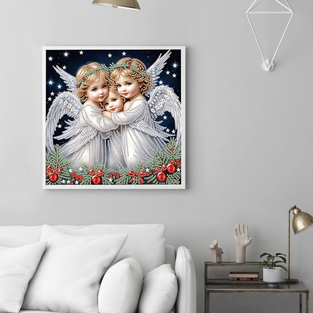 Angel - Partial Special-Shaped Drill Diamond Painting 30*30CM