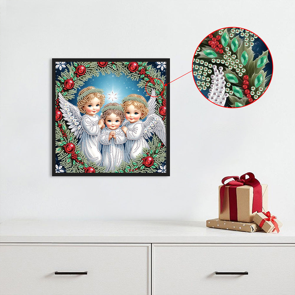 Angel - Partial Special-Shaped Drill Diamond Painting 30*30CM