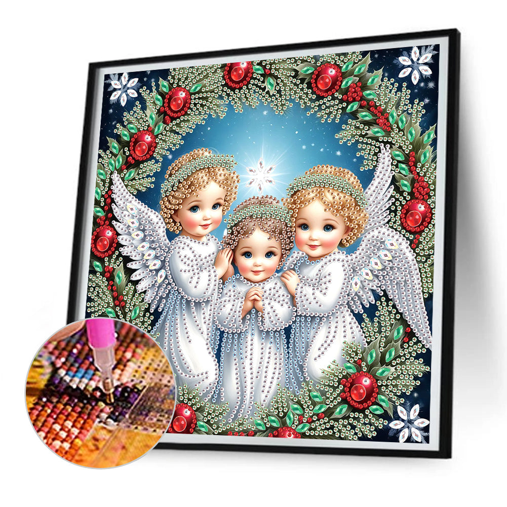 Angel - Partial Special-Shaped Drill Diamond Painting 30*30CM