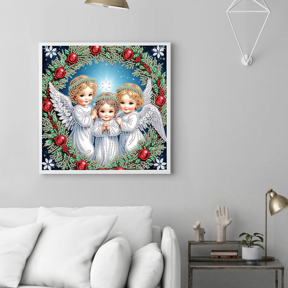 Angel - Partial Special-Shaped Drill Diamond Painting 30*30CM