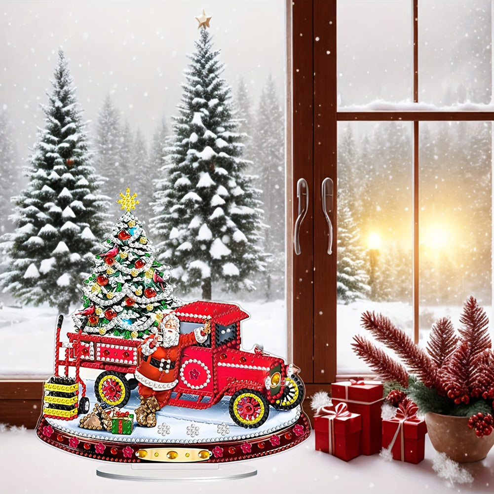 Christmas Tree Table Top Diamond Painting Ornament Kits 5D DIY Diamond Art Decor