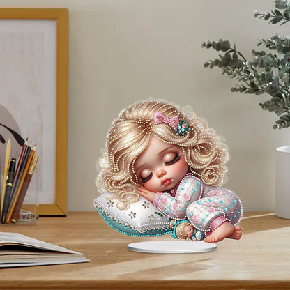Sleeping Girl 5D DIY Diamond Painting Tabletop Decorations Bedroom Table Decor
