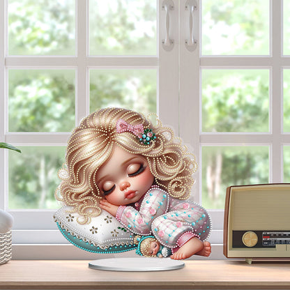 Sleeping Girl 5D DIY Diamond Painting Tabletop Decorations Bedroom Table Decor